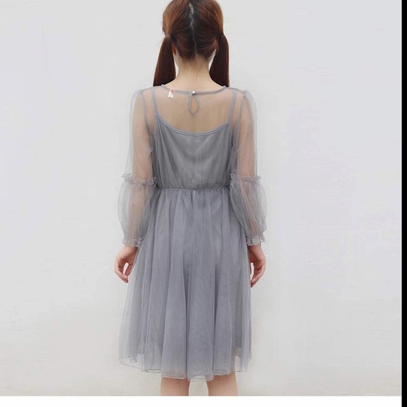 Japanese Lolita Dress . 2 piece set A-line Flowers Princess Party Dress - Picture 2 of 14